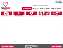 Tablet Screenshot of heartbeatfoundation.com
